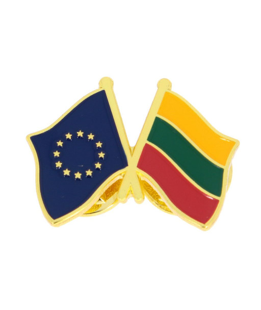 Ženkliukas Lietuvos ir Europos Sąjungos vėliavos